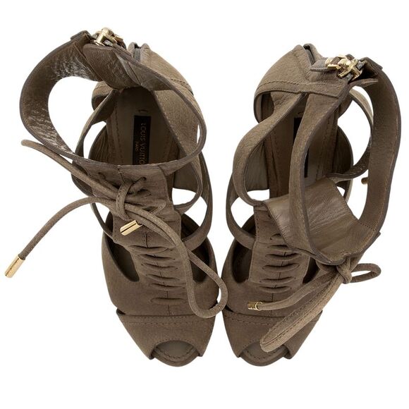 Louis Vuitton Suede Gladiator Sandals - Size 6 / 36 - Picture 5 of 8